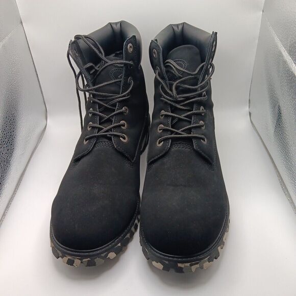 Lugz Convoy Mens Camo Size 13 MCNVCD-0603 Black Lace Up Casual Dress Boots - Picture 3 of 5